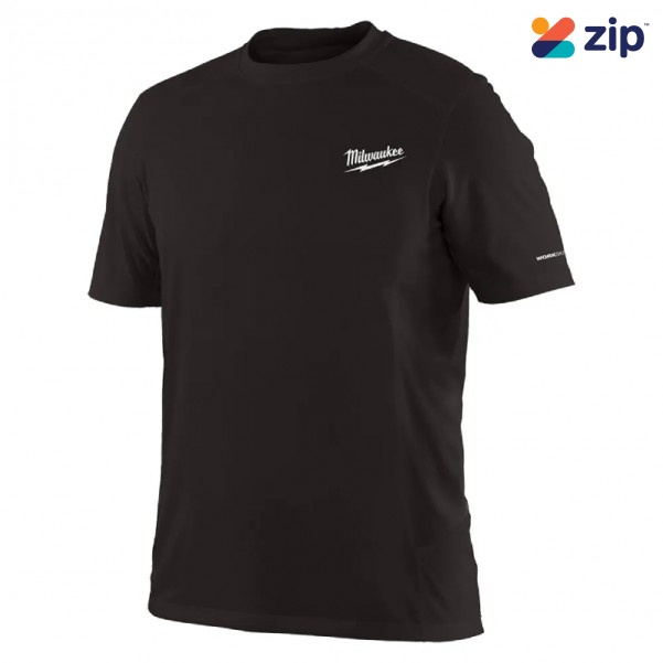 Milwaukee 414B-M - WORKSKIN Size M Black Light Short Sleeve Shirt Workwear Shirts